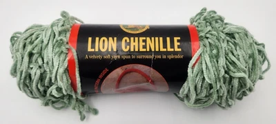Lion Brand Velvety Soft Lion Chenille Yarn - 1 Skein Color Sage #1273 - Image 1 of 3