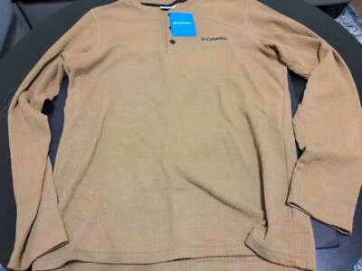 Columbia small Men's Long Sleeve shirt Small, knit, tab/beige, new w/ tags  - Image 1 of 4