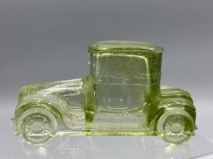 c 1920 AUTOMOBILE Long Hood Coupe GREEN Glass CANDY CONTAINER A&E 51 Antique Car - Picture 1 of 20