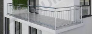 Geländerfüllung aufgesetzt, senkrechte Stäbe, Bausatz/geschweißt, ohne Pfosten - Bild 1 von 18