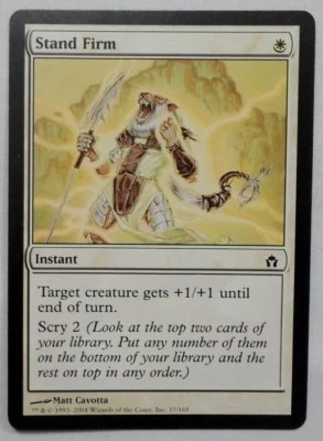 MAGIC THE GATHERING MTG 2004 FIFTH DAWN WHITE STAND FIRM INSTANT CARD - Image 1 of 2