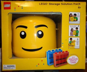 NEW RARE *LEGO STORAGE SOLUTION PACK* SORTING HEAD & 2 MINIFIGURE DISPLAY CASES - Picture 1 of 6