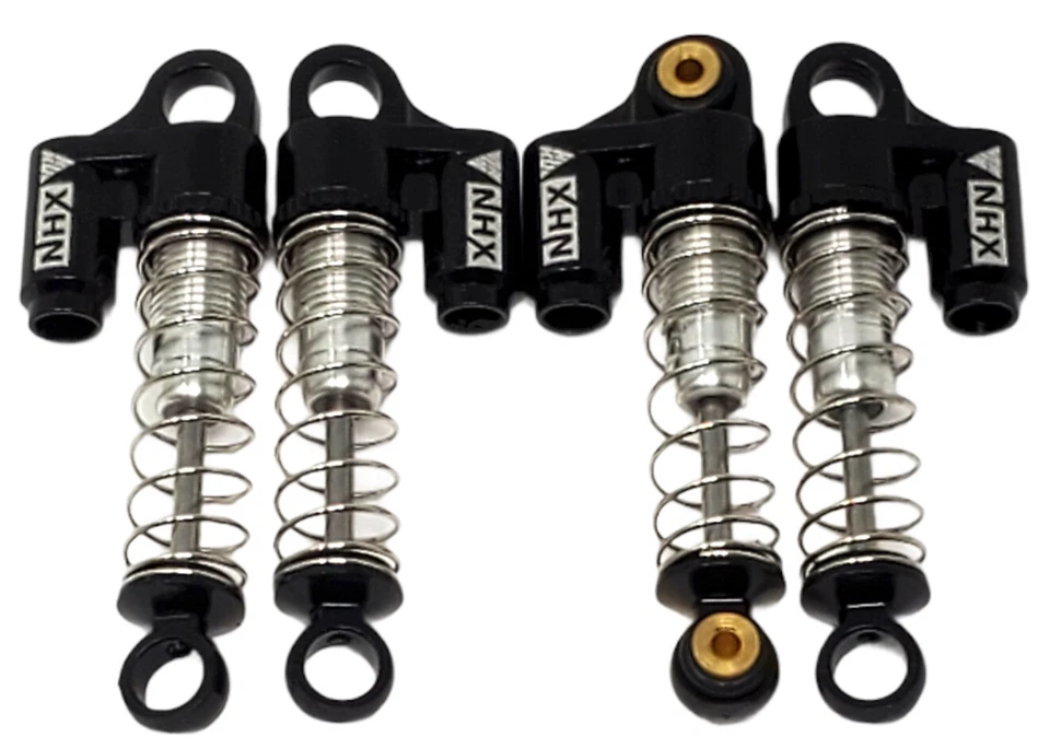 Juego de mini/micro amortiguador/amortiguador de aluminio NHX RC negro: axial SCX24 delantero/trasero Foto 1 de 3