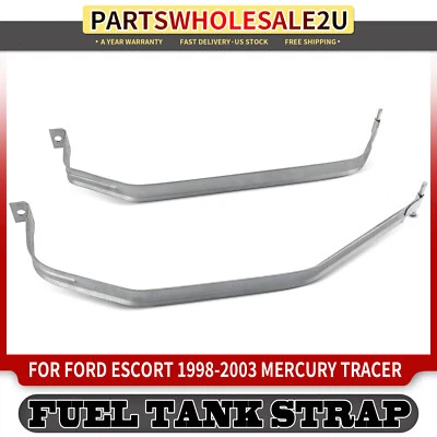 Correa de tanque de combustible de acero 2 piezas para Ford Escort 1998-2003 Mercury Tracer 1998-1999 Foto 1 de 4