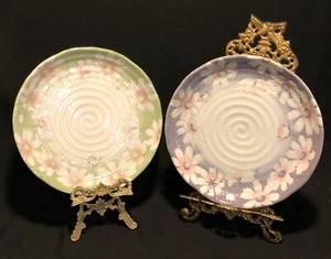Gänseblümchen Teller Minoya 9" Japan, Pastell Lila & Grün, Flower Power, 2er Set - Bild 1 von 7