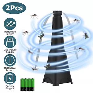 Portable 2 Pcs Fly Fans for Fly Repellent Fly & Insect Bug Fan Table Top - Picture 1 of 13
