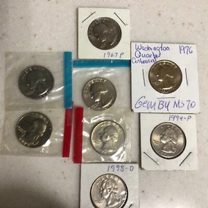 8–WASHINGTON QUARTERS -( 1967-1998 D ) - Picture 1 of 3