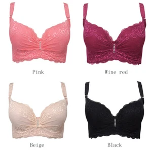 2 Pack Slightly Padded Women Bras Push Up Bra Underwire Large Boobs Brassiere BH - Picture 1 of 30