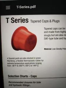 T-6 plug or cap for hydraulic fittings, internal/external threads and blank pipe - Picture 1 of 3