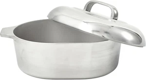 USA Heavy Duty Cajun Oval Aluminum Roaster 15, Silver - Picture 1 of 9