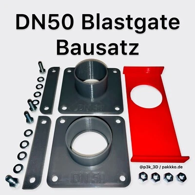Bausatz DN50 Blastgate Absperrschieber Sperrschieber Absauganlage Selbstmontage - Bild 1 von 4