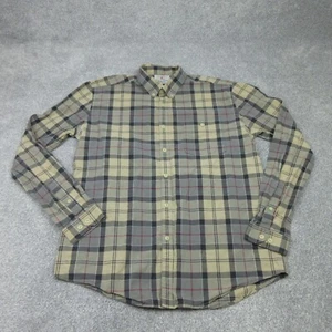 Barbour Shirt Mens Large Brown Plaid Duncan Tarten Check Slim Fit Casual Button - Picture 1 of 10