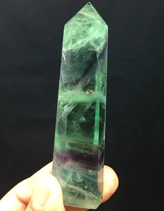 114g natürlicher Fluoritquarz Kristall Punkt Heilung ip0228 - Bild 1 von 12