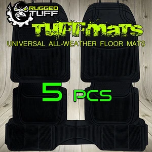 Nuevos tapetes universales resistentes TUFF 5 piezas inodoros negros todo clima - Imagen 1 de 5