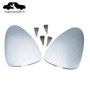 Pair Front Left Right Side Mirror Glass Heated For Porsche Cayenne 2011-2014 - Picture 1 of 7