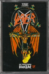 SLAYER "Le Festival Banzai '85" CASSETTE 80s Thrash VENOM Metallica MEGADETH - Picture 1 of 2