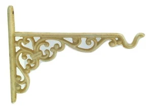 Reggimensola staffa supporto mensola in ghisa bianco anticato con gancio - Imagen 1 de 2