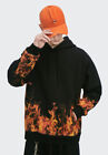 Niepce Fire Flame Hoodie Asian Hip Hop Urban Streetwear Pullover Sweatshirt