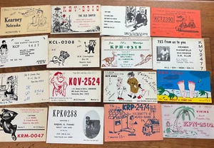 Lote de 29 Tarjetas De Colección CB Base Radio Ham Amateur QSL QSO Tarjetas Artísticas Postales - Imagen 1 de 12