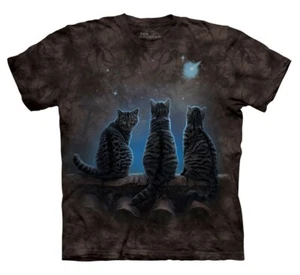 Camiseta Cat Kittens Wish Upon A Star Three Black Gats Lindo Animal Montaña M - Imagen 1 de 4