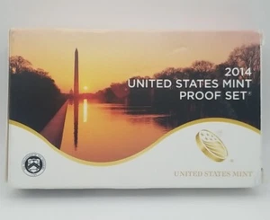 2014 United States Mint 14 Clad Coin Proof Set In Box w/ COA #2083 - Picture 1 of 12