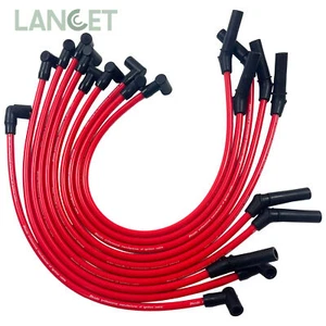 For Ford Racing 10.5mm Red Ignition Wire Set 5.8L 5.0L 351W 302 Spark Plug Wires - Picture 1 of 10