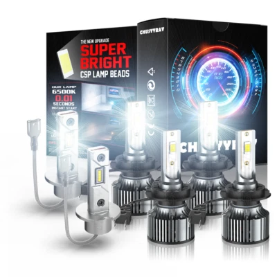 6500K 6pc LED Headlight Hi/Lo + Fog Light Bulbs For Jaguar Vanden Plas 2007 2008 - Image 1 of 4