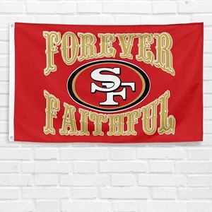 San Francisco 49ers Forever Faithful 3x5 ft Flag Super Bowl Christmas Banner - Picture 1 of 12