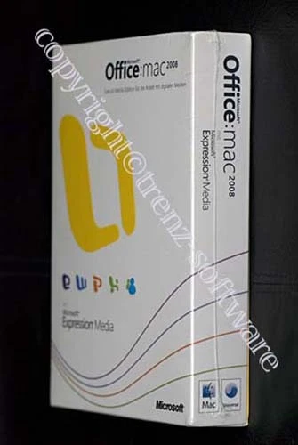 neu: Microsoft Office Mac 2008 Media Edition französisch francais - Box mit DVD - Bild 1 von 1