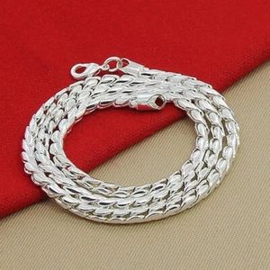 Collares de cadena retorcida de 4 mm para hombre con torsión masculina joyería de plata de ley 925 - Imagen 1 de 3