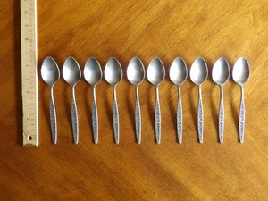 Vtg Interpur Jardinera Daisy Stainless Flatware Lot of 10x Teaspoons 6.5” - Picture 1 of 11