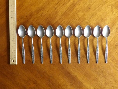 Vtg Interpur Jardinera Daisy Stainless Flatware Lot of 10x Teaspoons 6.5” - Image 1 of 4