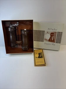 Mr Dudley Pepper Mill Made in USA Vintage Wood Metal Salt & Pepper Vintage NOS - Picture 1 of 8