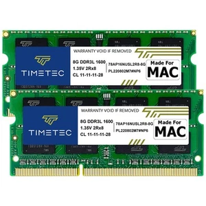 16GB KIT(2x8GB) Compatible for Apple DDR3L 1600MHz for Early/Mid/Late Mac Boo... - Picture 1 of 9