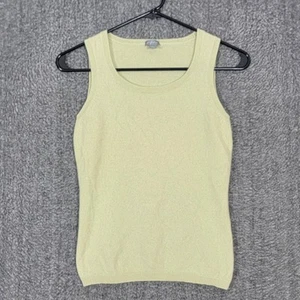 Ann Taylor Sweater Womens Small Light Green 100% Cashmere Tank Top Quiet Luxury - Picture 1 of 11