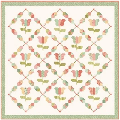 Tulip Delight Quilt Kit - Sunbonnet Fabrics - Image 1 of 3