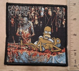Cannibal Corpse Butchered Back To Life Homer Simpson Woven Patch - Picture 1 of 1