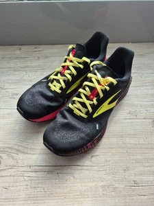 Taglia 9,5 - Brooks Launch 9 nero giallo rosa scarpa da corsa uomo usata - Foto 1 di 16