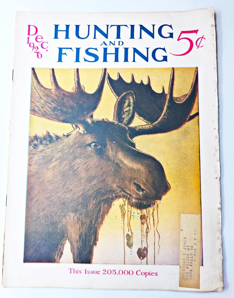 Hunting And Fishing Magazine Dec 1926 Fishing Hunting Lures Guns Camping Old Ads - Image 1 of 4