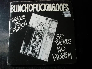 BUNCHOFUCKINGOOFS THERES NO SOLUTION 45 RECORD SET 7" PUNK - Picture 1 of 3