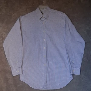 Stafford Executive Herren Größe 16 Kariert Button-Down-Kragen Langarm Baumwolle  - Bild 1 von 12