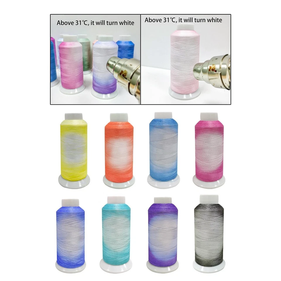 Color Changing Thread, Embroidery, Sewing Thread, Supplies for Raves Sweater Hat - Image 1 of 1