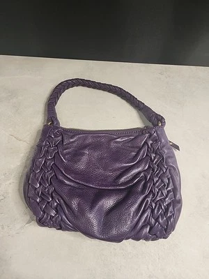 Elliott Lucca Bolso de Mano Marco de Cuero Morado de Italia Pt1 Foto 1 de 4