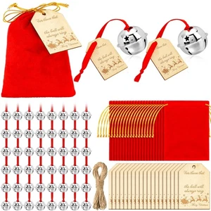 48 Sets Christmas Believe Glocken Polarschlitten Glocken Geschenke mit Bahntickets W... - Bild 1 von 7
