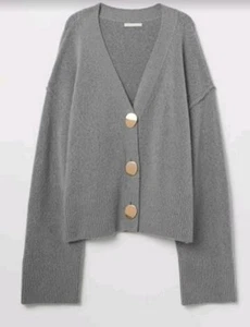 H&M Premium Selection • Cardigan Strickjacke Wolle Wollmix Gold - Bild 1 von 2