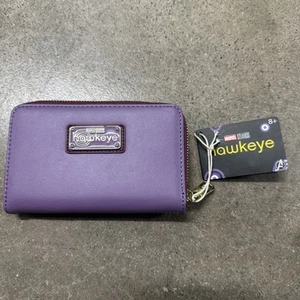 Loungefly Marvel Hawkeye Kate Bishop Cosplay Geldbörse mit umlaufendem Reißverschluss Lila Neu mit Etikett - Bild 1 von 3