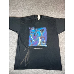 Vintage They Are Among Us The Unknown Aliens Grafik T-Shirt Herren XL Schwarz Retro - Bild 1 von 6