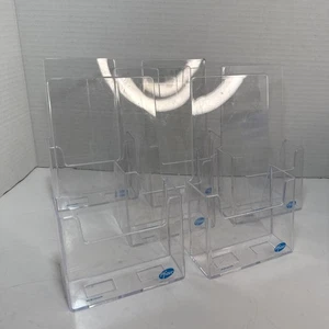 6 Pack Brochure Holder, in Acrylic Brochure Display Stand, Clear Plastic ... - Picture 1 of 8