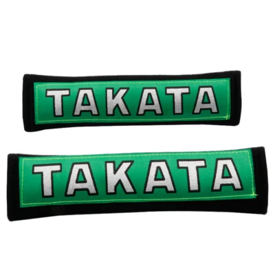 Black JDM Seat Belt Cover Soft Harness Shoulder Pads with Embroidery Racing Logo - Image 1 of 4