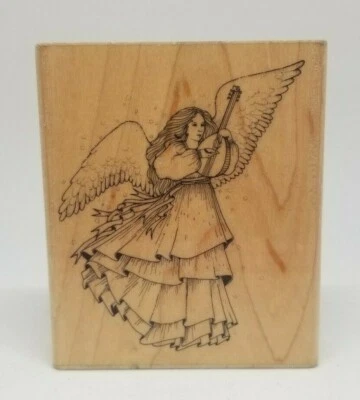 Hero Arts Navidad Ángel montaje en madera sello de goma alas de laúd H635 vacaciones Foto 1 de 4